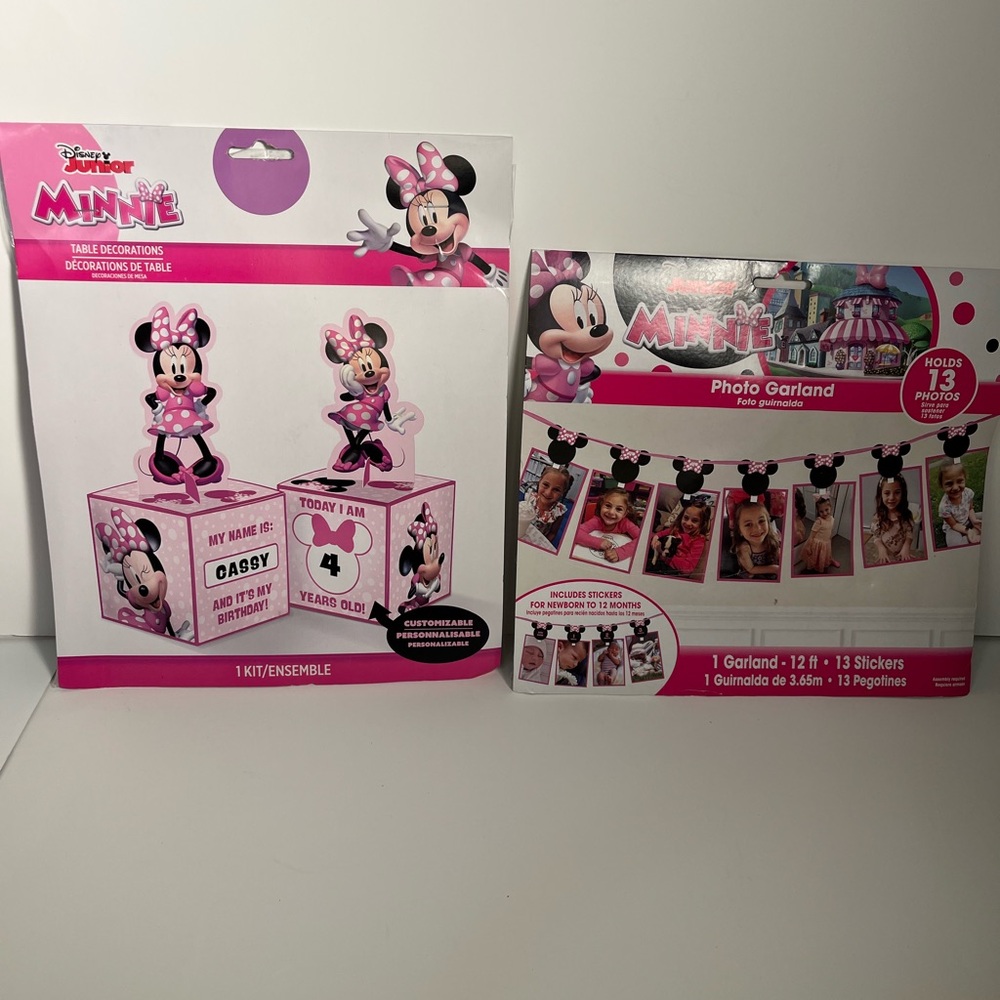 Disney Minnie Mouse Pink and Black Party Decorations